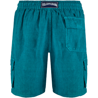 Men Others Solid - Men Cargo Linen Bermuda Shorts Solid, Pine wood back Men Others Solid - Men Cargo Linen Bermuda Shorts Solid, Pine wood back
