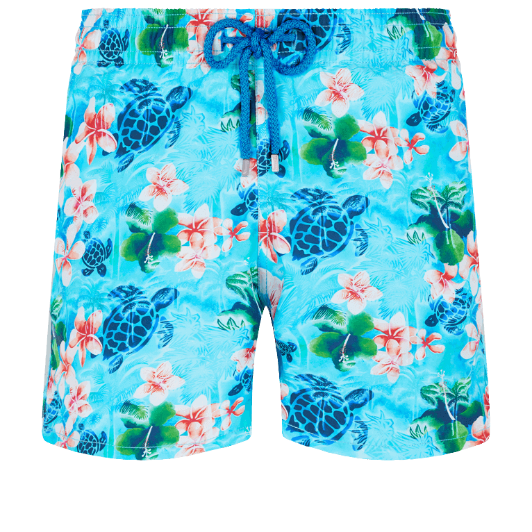Vilebrequin Turtles Graphic-print Regular-fit Swim Shorts In Blue