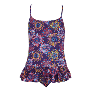 Girls Others Printed - Girls One piece Swimsuit Fireworks, Navy front view