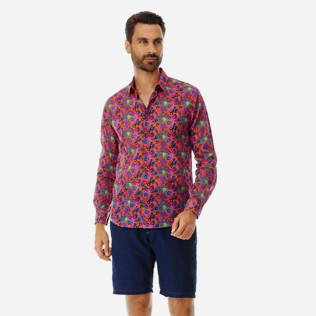 Altri Stampato - Camicia unisex in cotone Porto Rico, Arancione scuro frontworn Altri Stampato - Camicia unisex in cotone Porto Rico, Arancione scuro frontworn