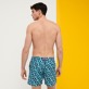 Men Swimwear Blurred Turtles Navy back worn view