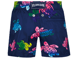 Garçons AUTRES Imprimé - Maillot de bain garçon Ultra léger et pliable Ronde des Tortues Aquarelle, Bleu marine back Garçons AUTRES Imprimé - Maillot de bain garçon Ultra léger et pliable Ronde des Tortues Aquarelle, Bleu marine back
