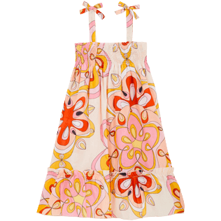 Vestido Algodón Niña-Naranja Vestido Algodón Niña-Naranja