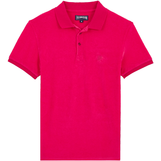 Hombre Autros Liso - Polo en tejido terry de color liso para hombre, Grosella front Hombre Autros Liso - Polo en tejido terry de color liso para hombre, Grosella front