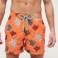 Men Classic Embroidered - Men Swimwear Embroidered Ronde Des Tortues - Limited Edition, Guava details view 1