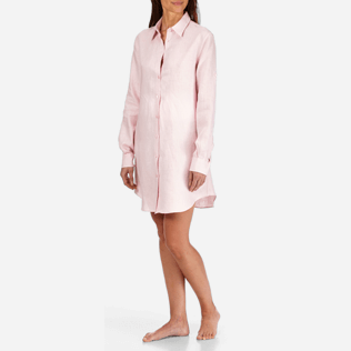 Damen Andere Uni - Langes Leinenhemd, Peony frontworn Damen Andere Uni - Langes Leinenhemd, Peony frontworn