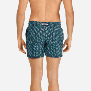 Men Short, Fitted Printed - Men Short and Fitted Stretch Swimwear Modernist Fish, Navy supp2 Men Short, Fitted Printed - Men Short and Fitted Stretch Swimwear Modernist Fish, Navy supp2