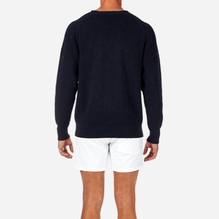 Men Sweaters Solid - Cotton Linen Pull Over, Jeans blue supp2 Men Sweaters Solid - Cotton Linen Pull Over, Jeans blue supp2