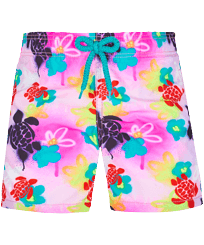 Boys Others Printed - Boys Swimwear 1988 Turtles Graffiti, Fluo pink front view