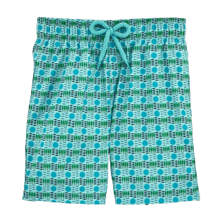 Niños Corte Clásico Estampado - Bañador Ligero plegable con estampado Les 4 Élements, Laguna front Niños Corte Clásico Estampado - Bañador Ligero plegable con estampado Les 4 Élements, Laguna front