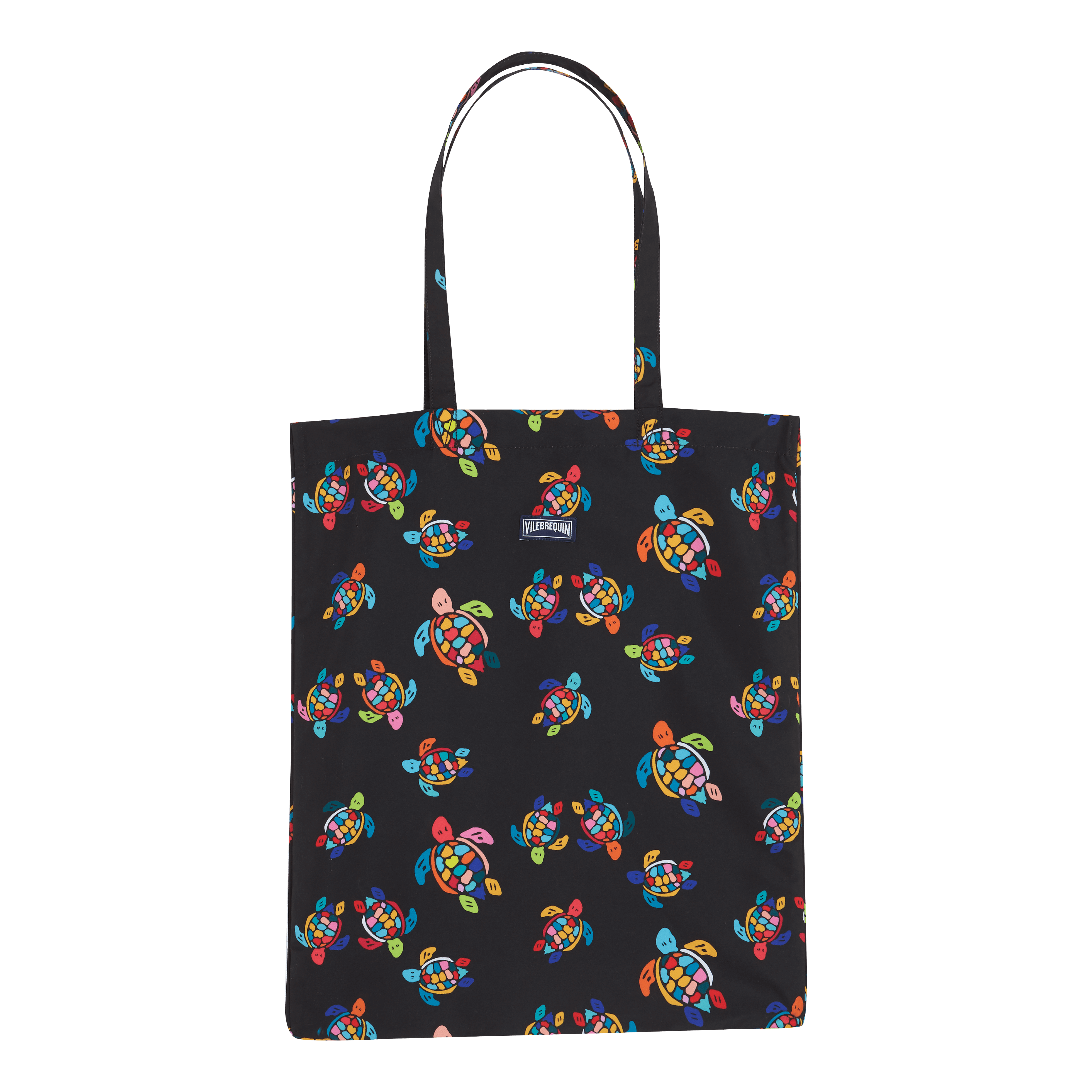 Click to view more detailed imagery on our partner's website Vilebrequin Tote Bag Over The Rainbow Turtles In Black