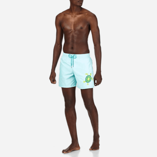 Men Classic / Moorea Embroidered - Men Swimwear Placed Embroidery Mosaic Turtles, Lagoon frontworn Men Classic / Moorea Embroidered - Men Swimwear Placed Embroidery Mosaic Turtles, Lagoon frontworn