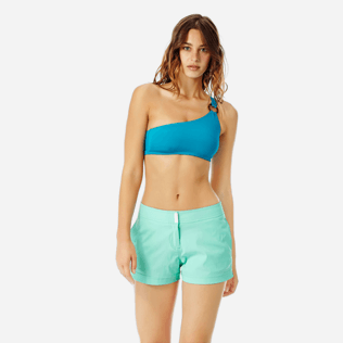 Femme AUTRES Uni - Shorty en Matière maillot de bain Stretch Femme Uni, Menthe frontworn Femme AUTRES Uni - Shorty en Matière maillot de bain Stretch Femme Uni, Menthe frontworn