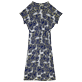 Women Maxi Dress Hidden Fishes - Vilebrequin x Poupette St Barth Purple blue back view