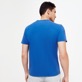 男款 Others 印制 - 男士植绒 Vilebrequin 标志纯棉 T 恤, Sea blue 背面穿戴视图