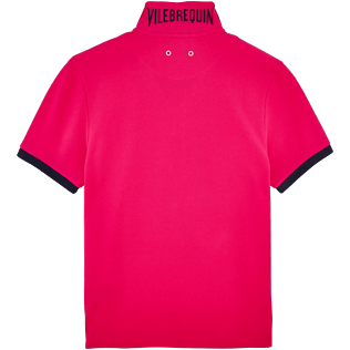 Men Others Solid - Men Cotton Pique Polo shirt Solid, Shocking pink back Men Others Solid - Men Cotton Pique Polo shirt Solid, Shocking pink back