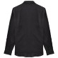 Men Linen Shirt Solid Black back view