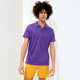 Hombre Autros Liso - Polo en punto de lino de color liso para hombre, Bengal frontworn Hombre Autros Liso - Polo en punto de lino de color liso para hombre, Bengal frontworn