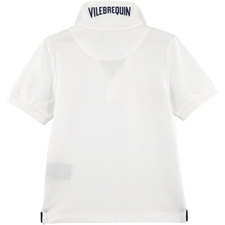 Niños Autros Liso - Boys Cotton Pique Polo Shirt Solid, Blanco back Niños Autros Liso - Boys Cotton Pique Polo Shirt Solid, Blanco back