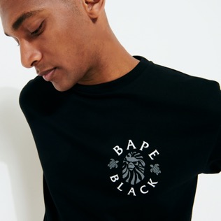 Uomo Altri Stampato - T-shirt uomo con logo stampato - Vilebrequin x BAPE® BLACK, Nero dettagli vista 1