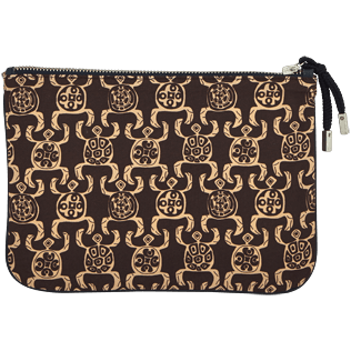 Bags Printed - Primitive Turtles Zipped case, Chocolate back Bags Printed - Primitive Turtles Zipped case, Chocolate back