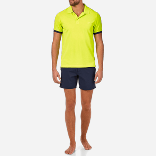Men Polos Solid - Cotton pique polo, Lemongrass frontworn Men Polos Solid - Cotton pique polo, Lemongrass frontworn