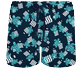 Men Short classic Printed - Men Swimwear Short and Fitted Stretch- Plastic Odyssey x Vilebrequin, Navy front view