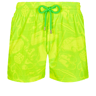 男款 Stretch classic 印制 - 男士 1987 Objets Cultes 弹力泳装 , Neon green front 男款 Stretch classic 印制 - 男士 1987 Objets Cultes 弹力泳装 , Neon green front