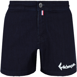 Men Others Solid - Men Blue 70s Shorts, Dark denim w1 front Men Others Solid - Men Blue 70s Shorts, Dark denim w1 front