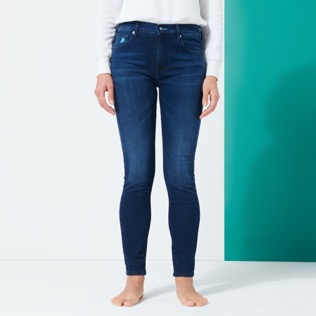 Femme AUTRES Uni - Jean 5 poches stretch femme, Med denim w2 vue de détail 3