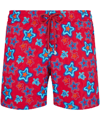 Men Embroidered Embroidered - Men Embroidered Swim Shorts Stars Gift - Limited Edition, Burgundy front view
