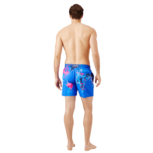 Men Classic Printed - Men Swimtrunks Mappemonde Sonar, Royal blue backworn Men Classic Printed - Men Swimtrunks Mappemonde Sonar, Royal blue backworn