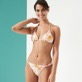 Mujer 020 Estampado - Braguita de bikini de corte tanga con estampado Kaleidoscope para mujer, Camellia vista frontal desgastada