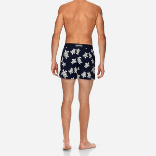 Men Stretch classic Printed - Turtles Glow in the Dark Superflex Swim shorts, Navy backworn Men Stretch classic Printed - Turtles Glow in the Dark Superflex Swim shorts, Navy backworn