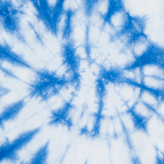 Chemise en lin homme Spirales Tie & Dye Bleu ciel imprimé