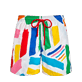 男款 Stretch classic 印制 - 炫目色彩系列男士弹力泳裤 - Vilebrequin x JCC+ 合作款 - 限量版, White 正面图