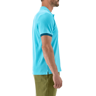 Uomo Polo Unita - Polo in piquet di cotone, Azzurro supp3 Uomo Polo Unita - Polo in piquet di cotone, Azzurro supp3