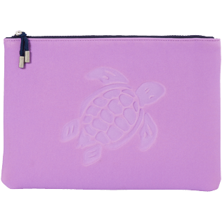 Autros Estampado - Bolsa de playa con cremallera y estampado Turtle, Cyclamen vista frontal