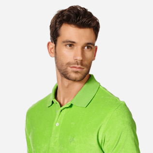 Men Others Solid - Men Terry Cloth Polo Shirt Solid, Grass green supp1 Men Others Solid - Men Terry Cloth Polo Shirt Solid, Grass green supp1