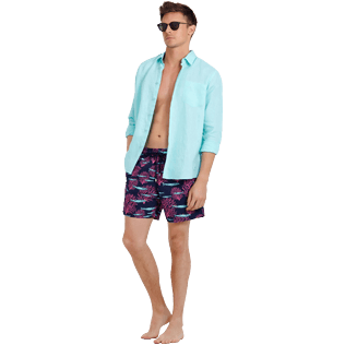 Hombre Clásico Estampado - Men Swimwear Coral & Fish, Azul marino supp2 Hombre Clásico Estampado - Men Swimwear Coral & Fish, Azul marino supp2