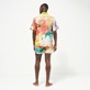 Men Others Printed - Men Bowling Shirt Linen Gra - Vilebrequin x John M Armleder, Multicolor back worn view