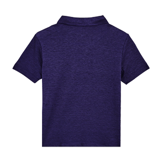 Garçons AUTRES Uni - Polo Garçon en Lin Uni, Bleu nuit back Garçons AUTRES Uni - Polo Garçon en Lin Uni, Bleu nuit back