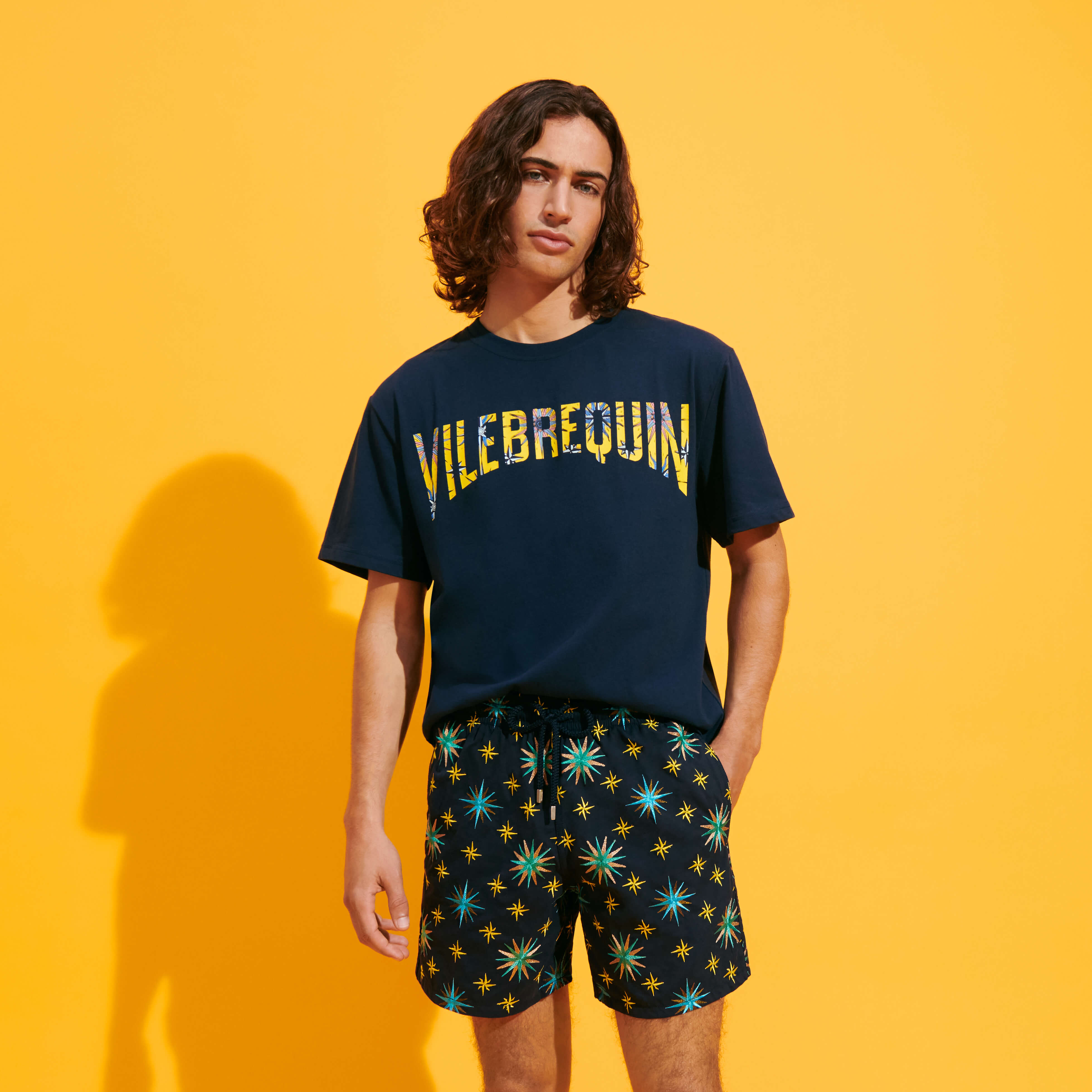 Men Embroidered Swim Trunks Sud - Limited Edition | Vilebrequin Men Embroidered Swim Trunks Sud - Limited Edition | Vilebrequin