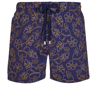 Hombre Clásico Bordado - Bañador bordado con estampado 1996 Gilbert Tropic para hombre - Edición Limitada, Zafiro front Hombre Clásico Bordado - Bañador bordado con estampado 1996 Gilbert Tropic para hombre - Edición Limitada, Zafiro front