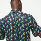 Men Others Printed - Men Bowling Shirt Linen Tortues Rainbow Multicolor - Vilebrequin x Kenny Scharf, Navy details view 2