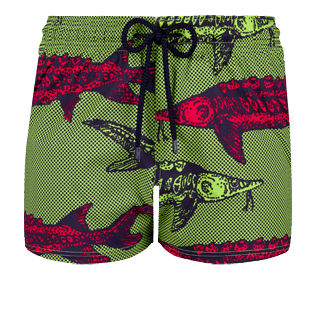 Men Short classic Printed - Men short and fitted stretch swimtrunks Belle ou Gars, Cactus front Men Short classic Printed - Men short and fitted stretch swimtrunks Belle ou Gars, Cactus front