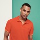 Men Others Solid - Men Cotton Pique Polo Shirt Solid, Medlar front worn view
