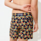 Men Classic Embroidered - Men Swim Trunks Embroidered Indian Ceramic - Limited Edition, Sapphire details view 1