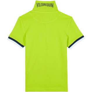 Boys Others Solid - Boys Cotton Pique Polo Shirt Solid, Lemongrass back Boys Others Solid - Boys Cotton Pique Polo Shirt Solid, Lemongrass back