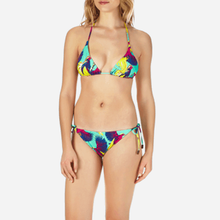 Women Triangle Printed - Women Sliding Triangle Bikini Top Birds of Paradise, Veronese green supp1 Women Triangle Printed - Women Sliding Triangle Bikini Top Birds of Paradise, Veronese green supp1